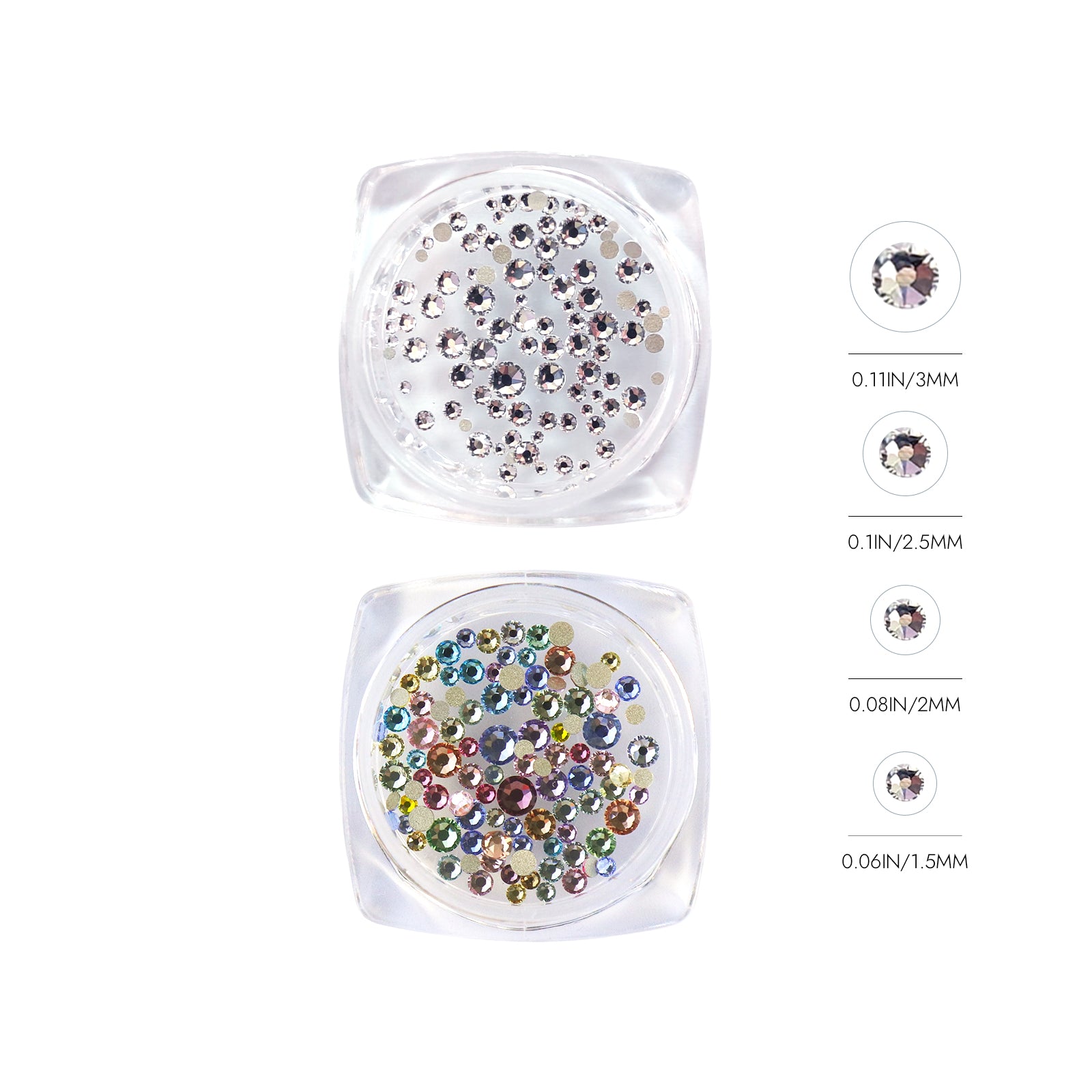33 Facets Round Flatback Nail Rhinestone