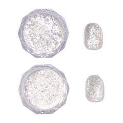 Silver Glitter Nail Art Flakes