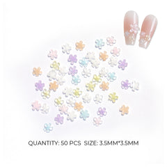 3D Icy Flower Nail Design Charms