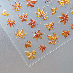 Chrome Nail Sticker - Maple Leaf