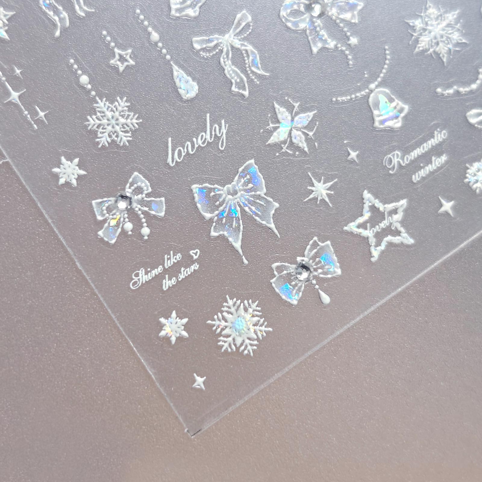 Rhinestone Nail Sticker - Aurora Ice Snowflake