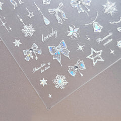 Rhinestone Nail Sticker - Aurora Ice Snowflake