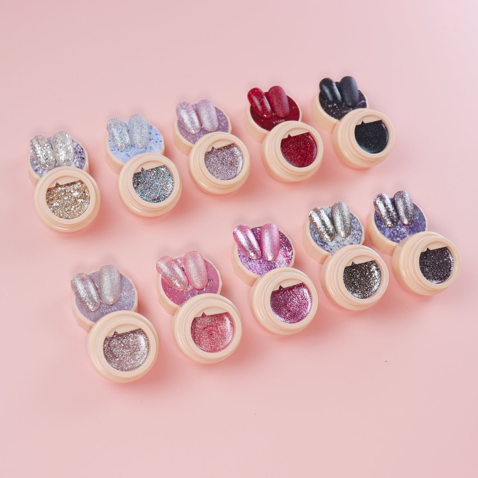 [US ONLY] Solid Gel Polish 10 Colors Set - Galaxy Holo