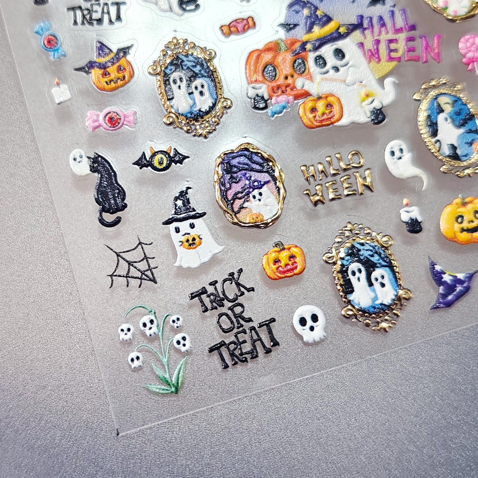 Chrome Nail Sticker - Cute Ghosts