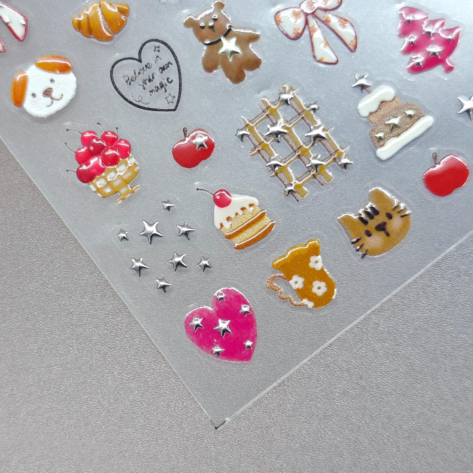 Jelly Nail Sticker - Brown Christmas