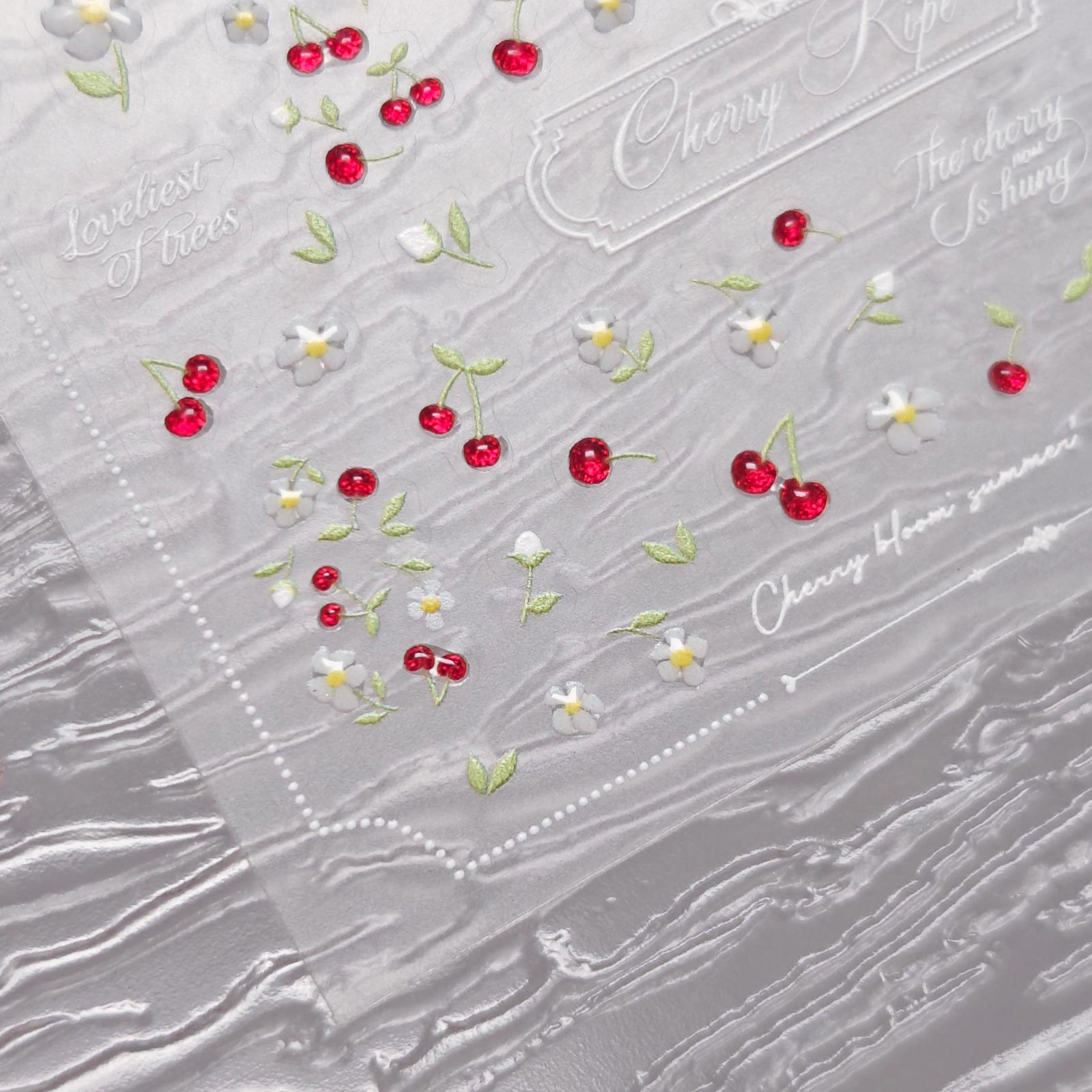 Jelly Nail Sticker - Tiny Cherry