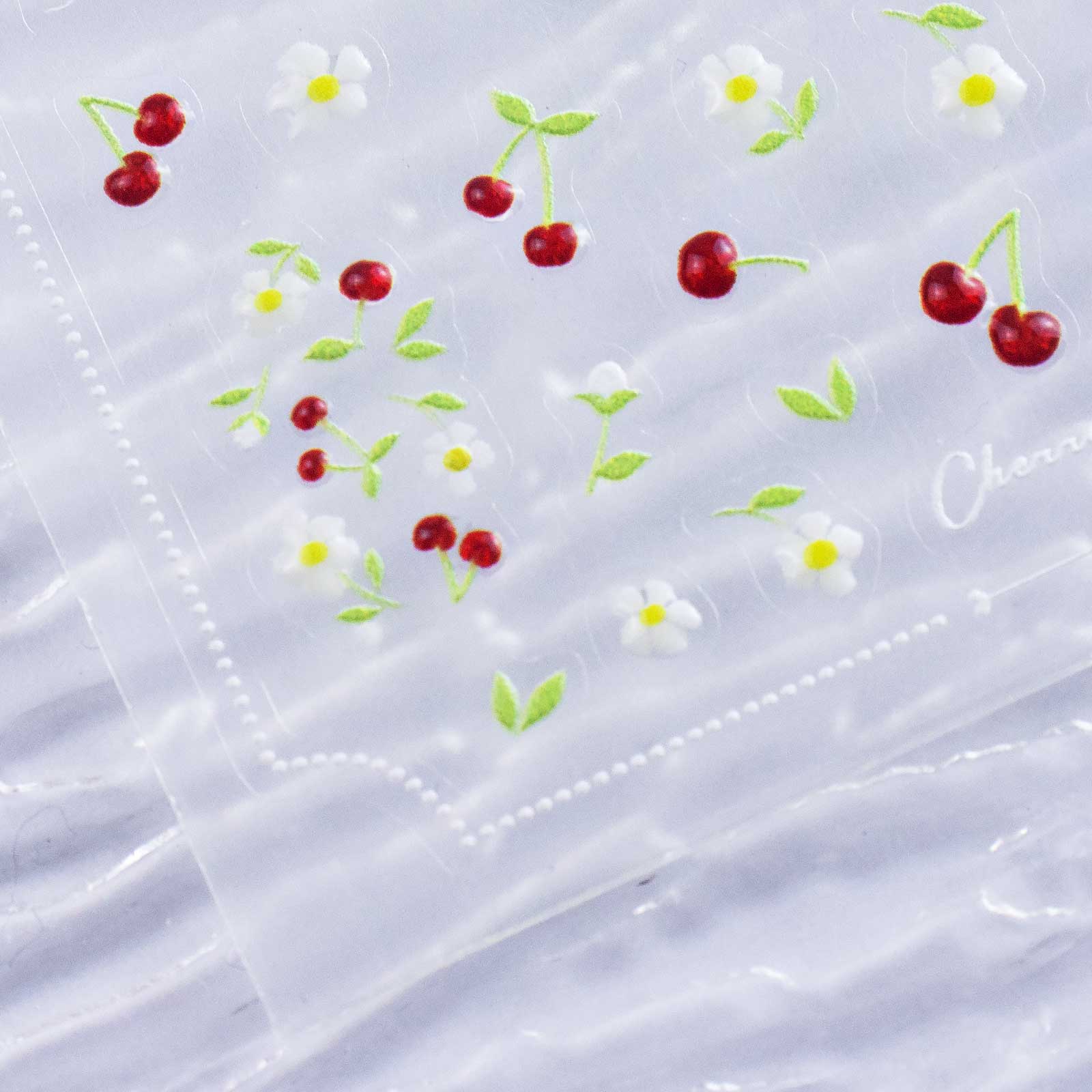 Jelly Nail Sticker - Tiny Cherry