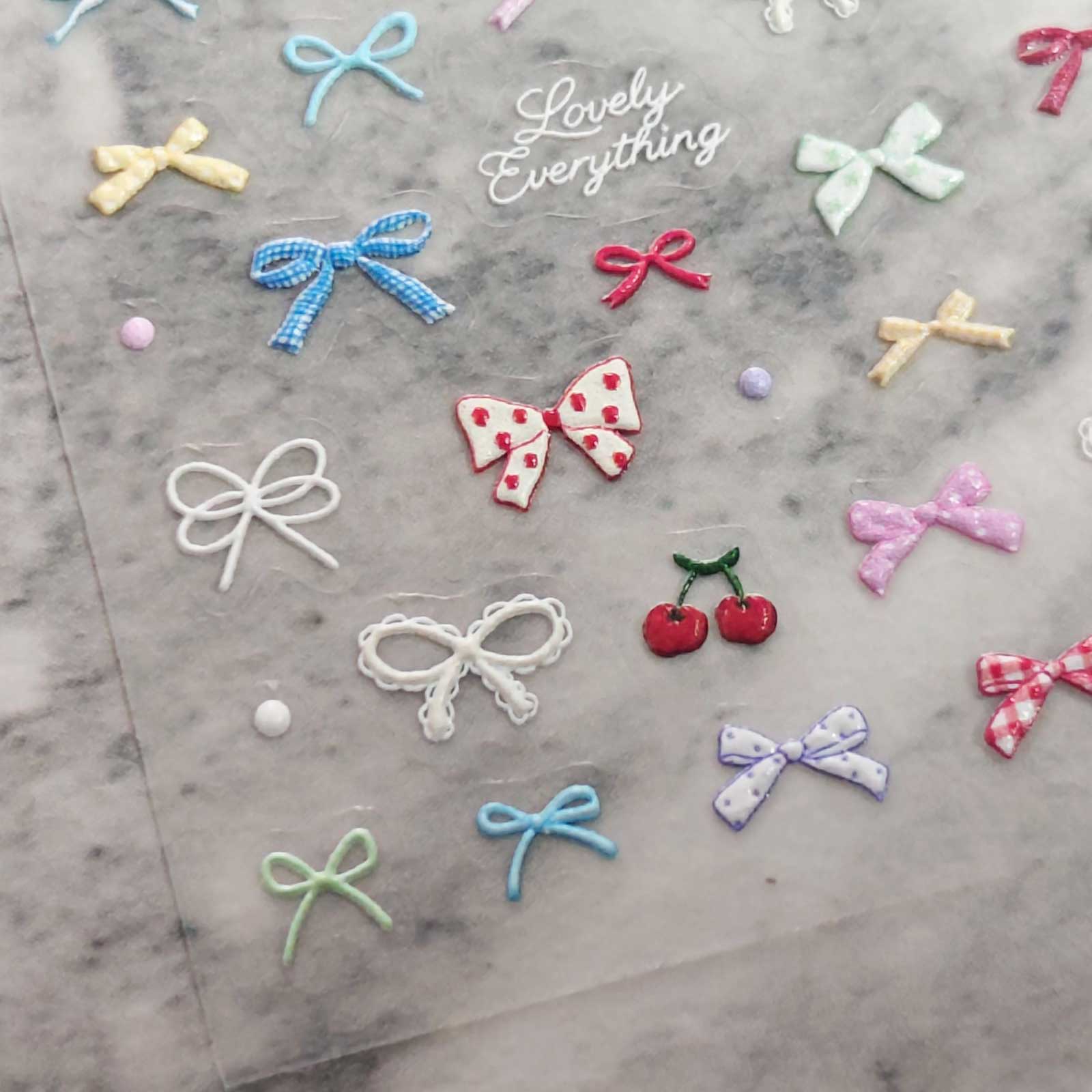 5D Nail Sticker - Tiny Ribbon Bow
