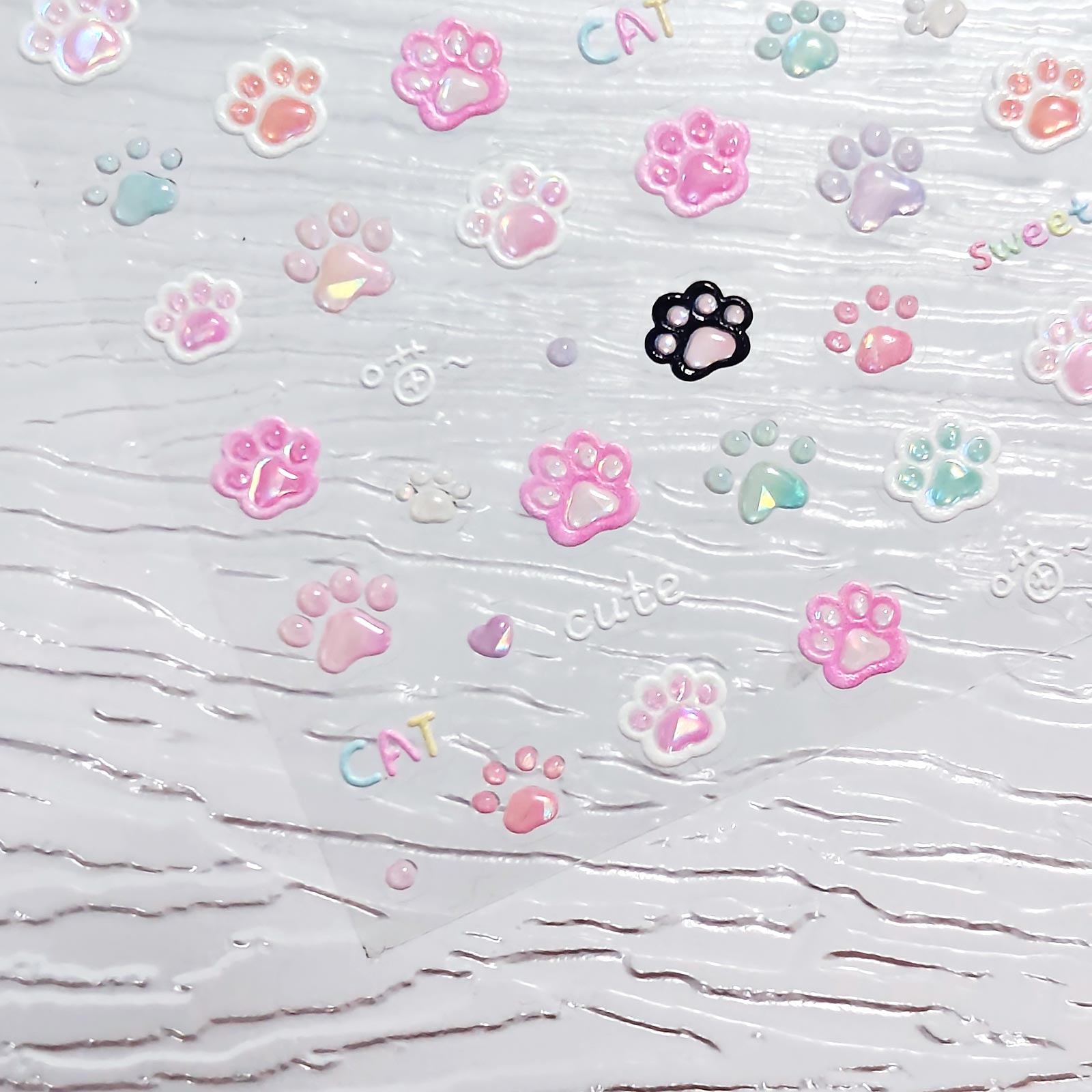 Jelly Nail Sticker - Pastel Cat Paw