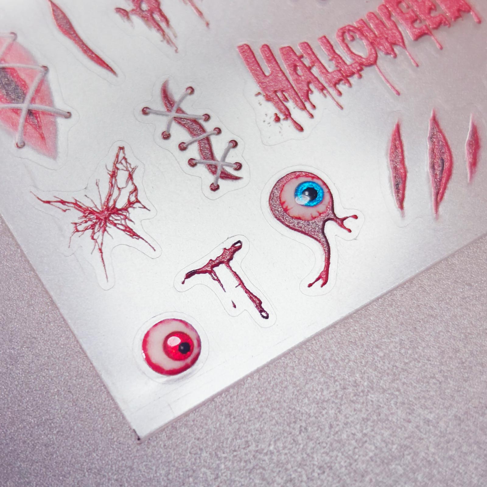 Gilding Nail Sticker - Bloody Horror & Eyeball