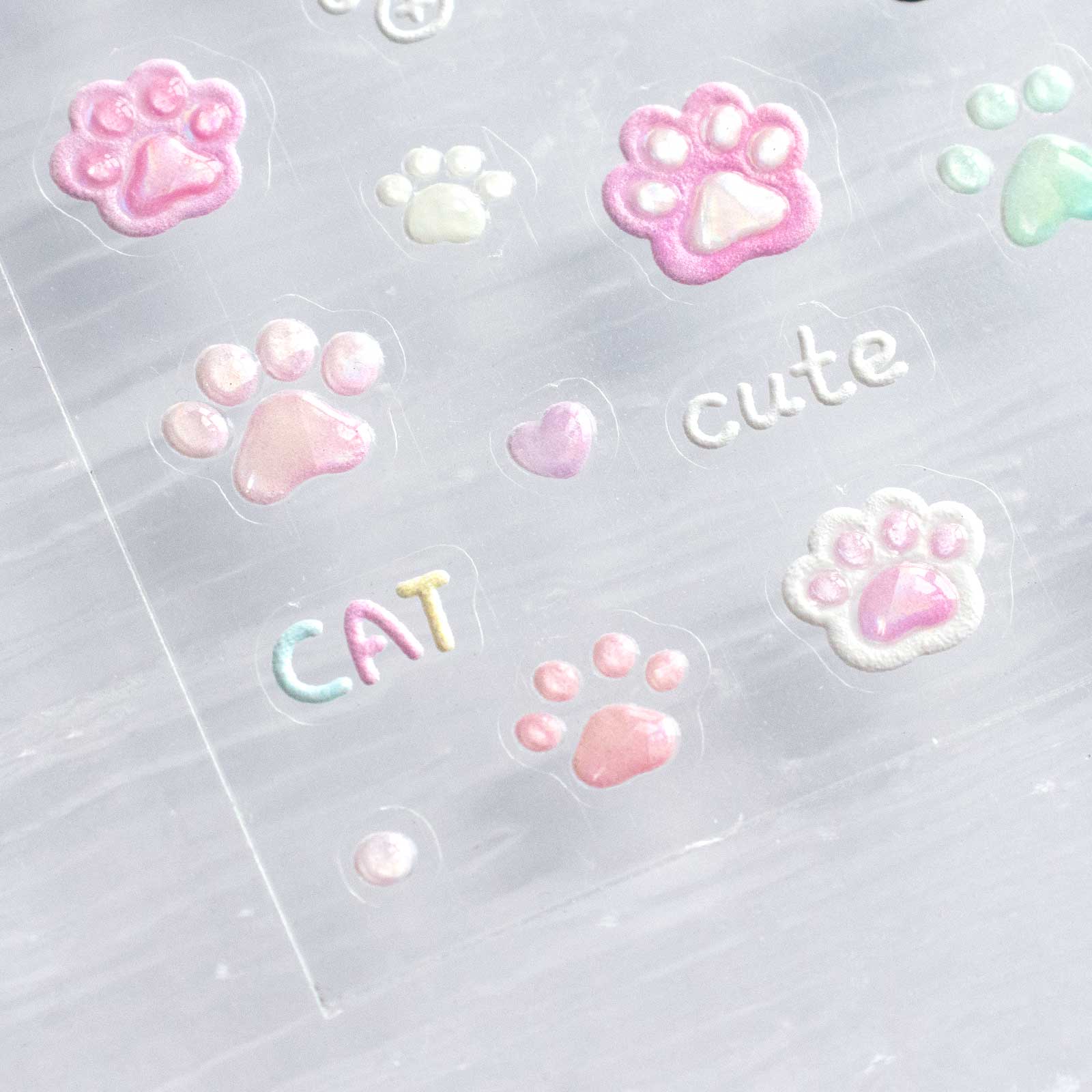 Jelly Nail Sticker - Pastel Cat Paw