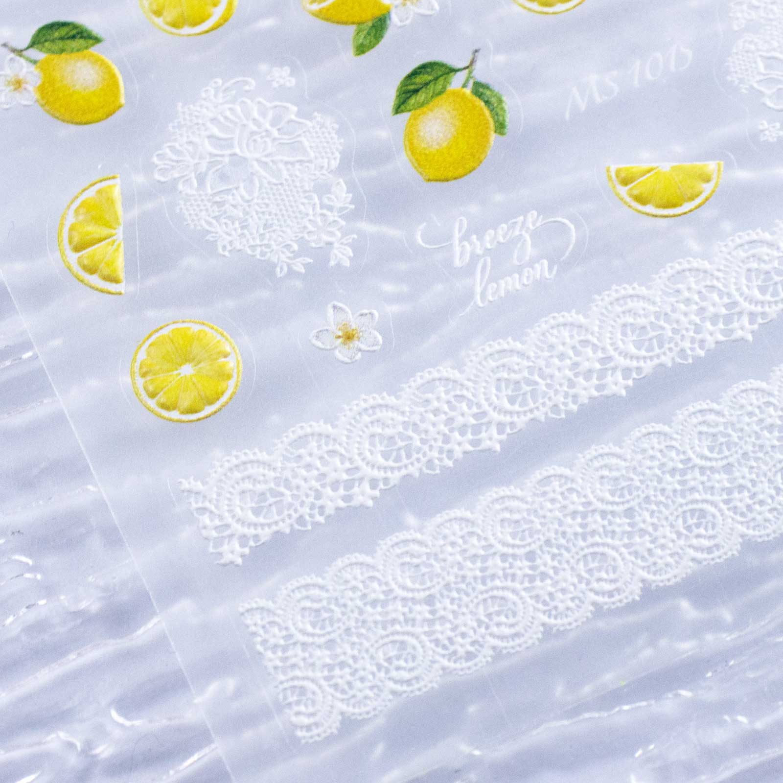 Jelly Nail Sticker - Lemon & Lace