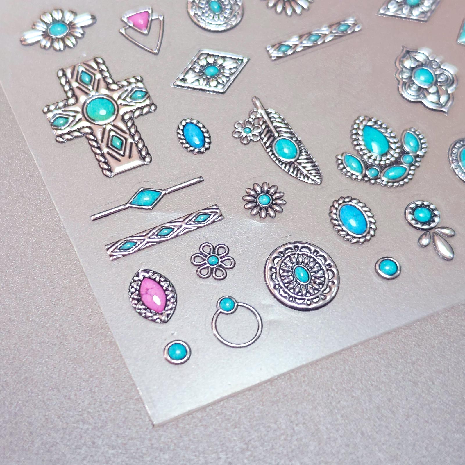 Jelly Nail Sticker - Turquoise Jewelry