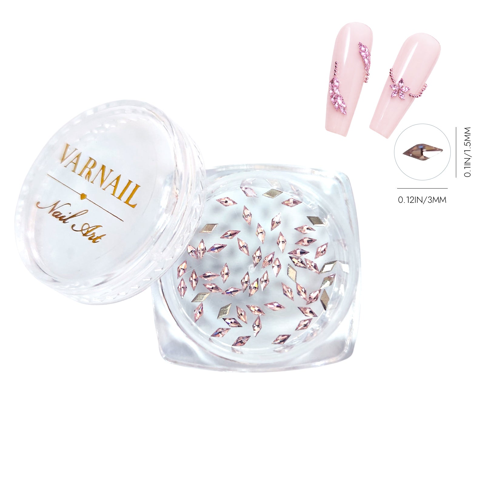 Mini Rhombus Nail Rhinestone