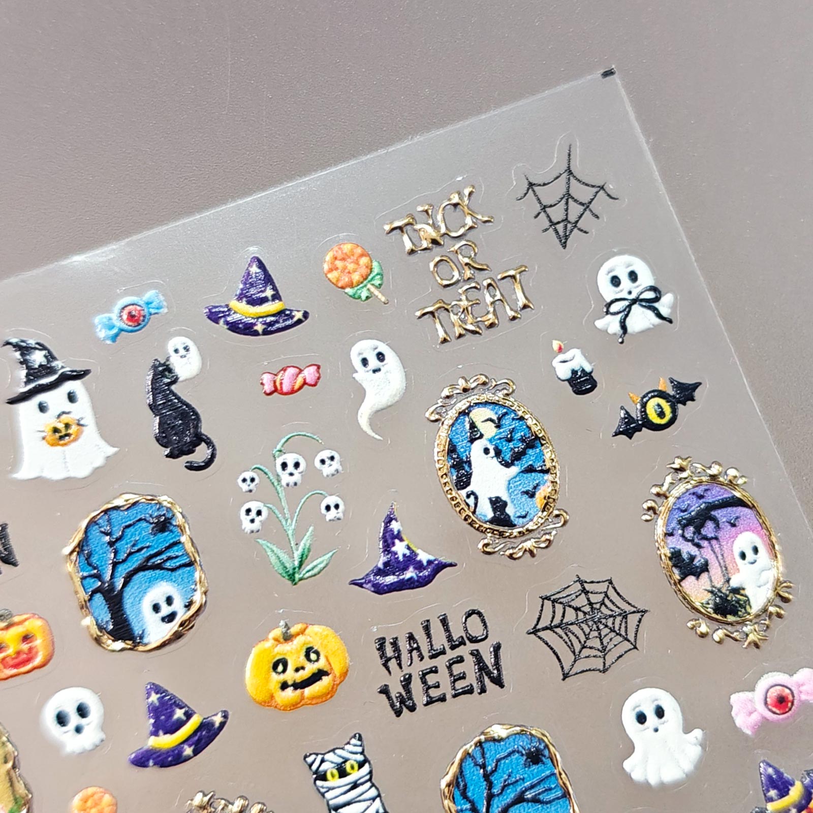Chrome Nail Sticker - Cute Ghosts