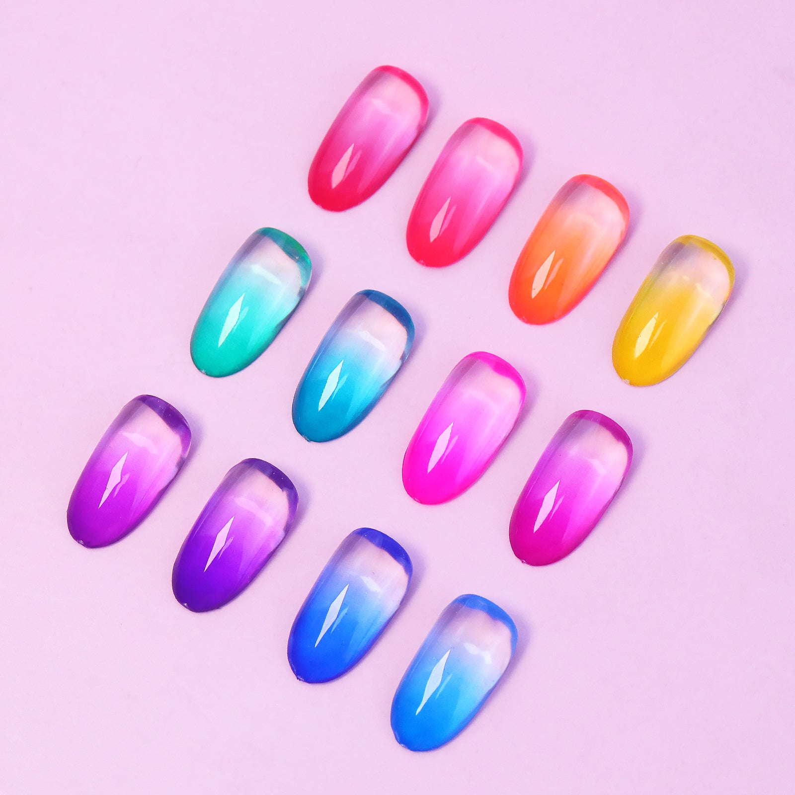 NEW! 🌈 3-in-1 Stamping Ombre Paint Gel Set (Hema-Free) - Tinted Glass（45% OFF + FREE Gifts ,⚡️Limited Time )