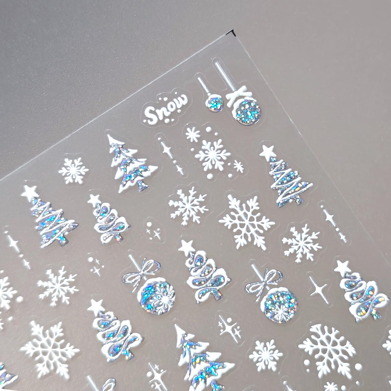 Chrome Nail Sticker - Holo Snowflake Ball