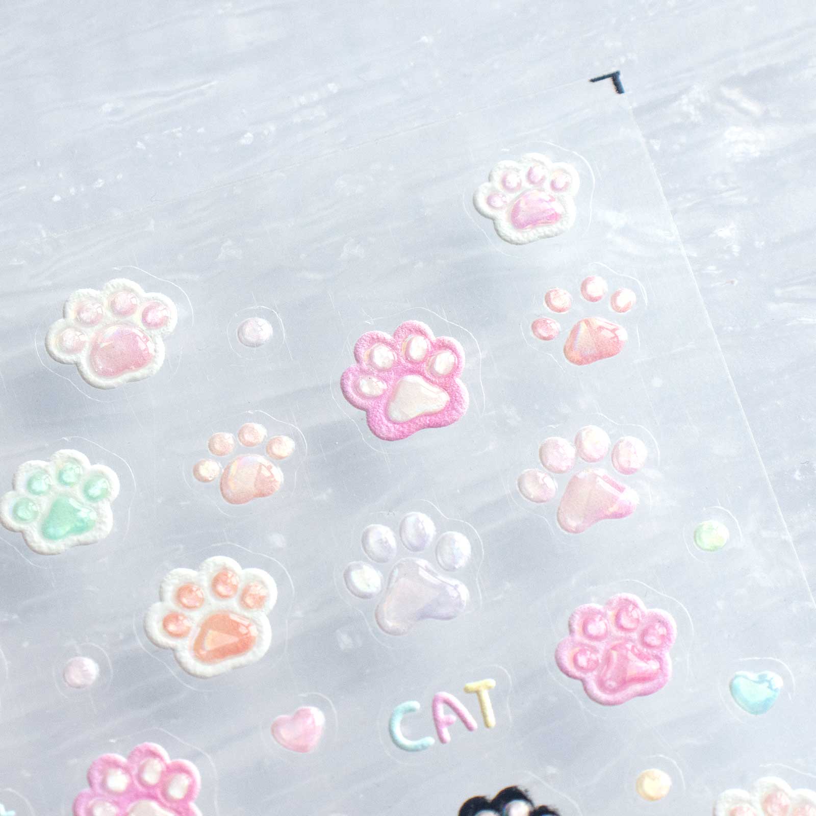Jelly Nail Sticker - Pastel Cat Paw