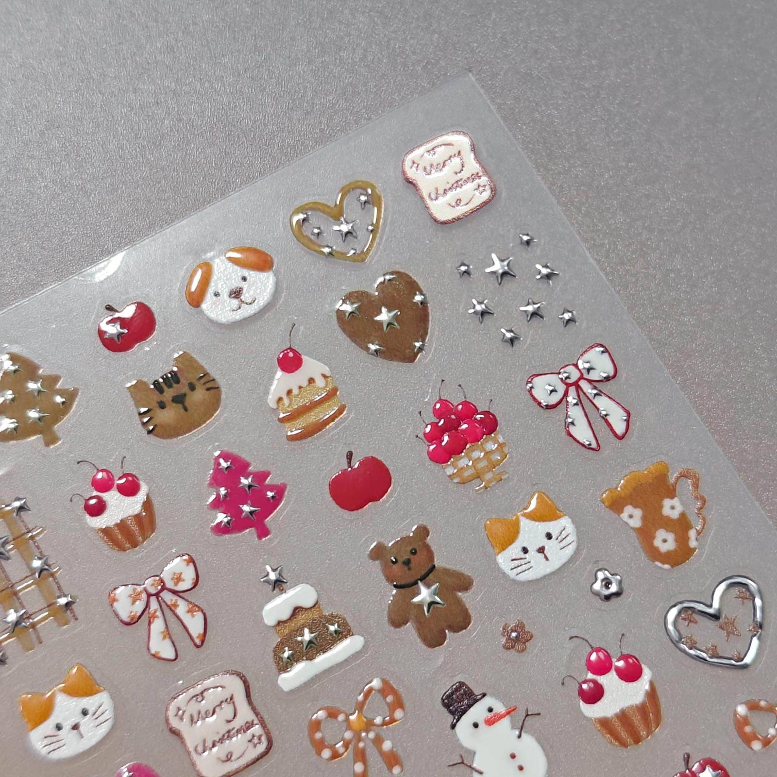 Jelly Nail Sticker - Brown Christmas