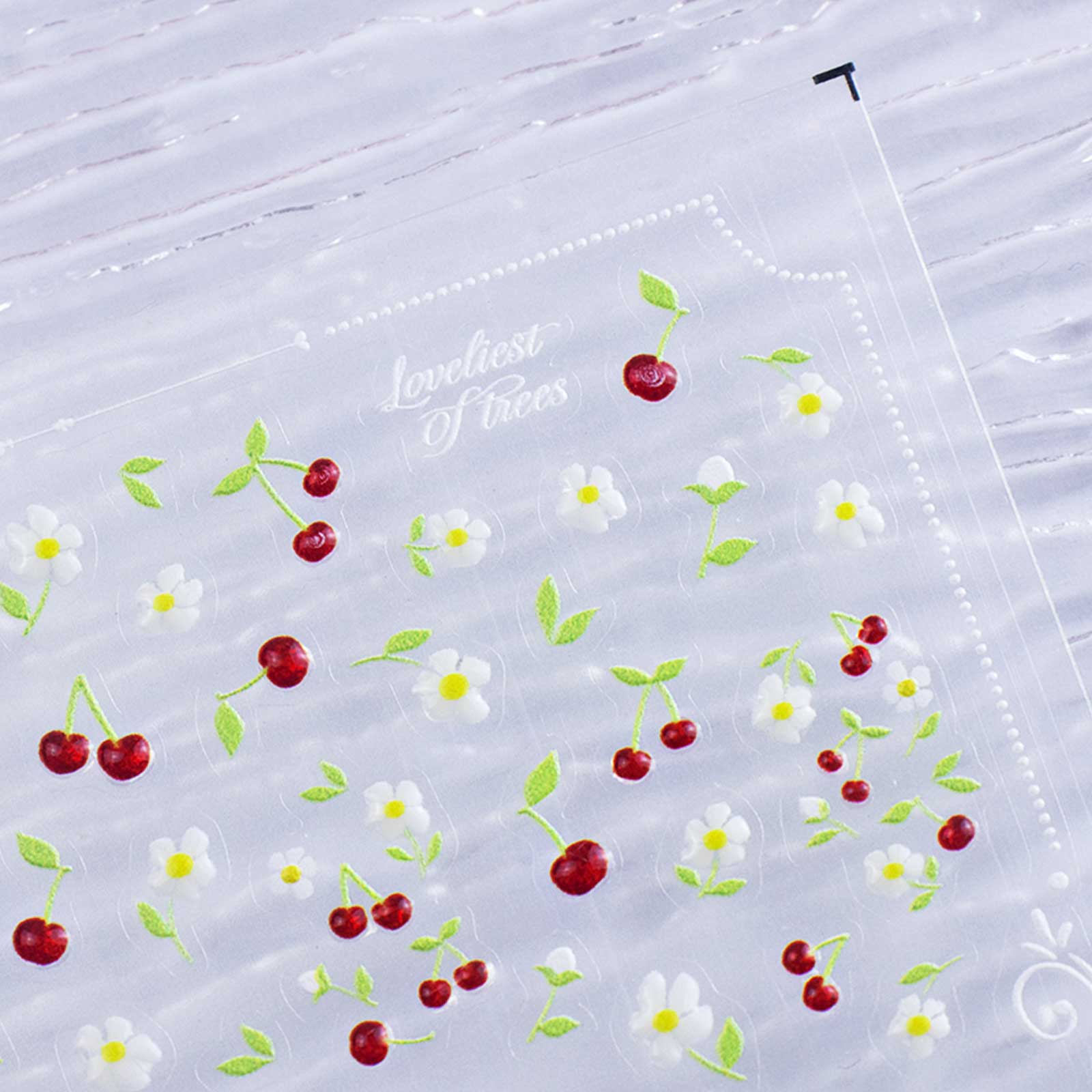 Jelly Nail Sticker - Tiny Cherry