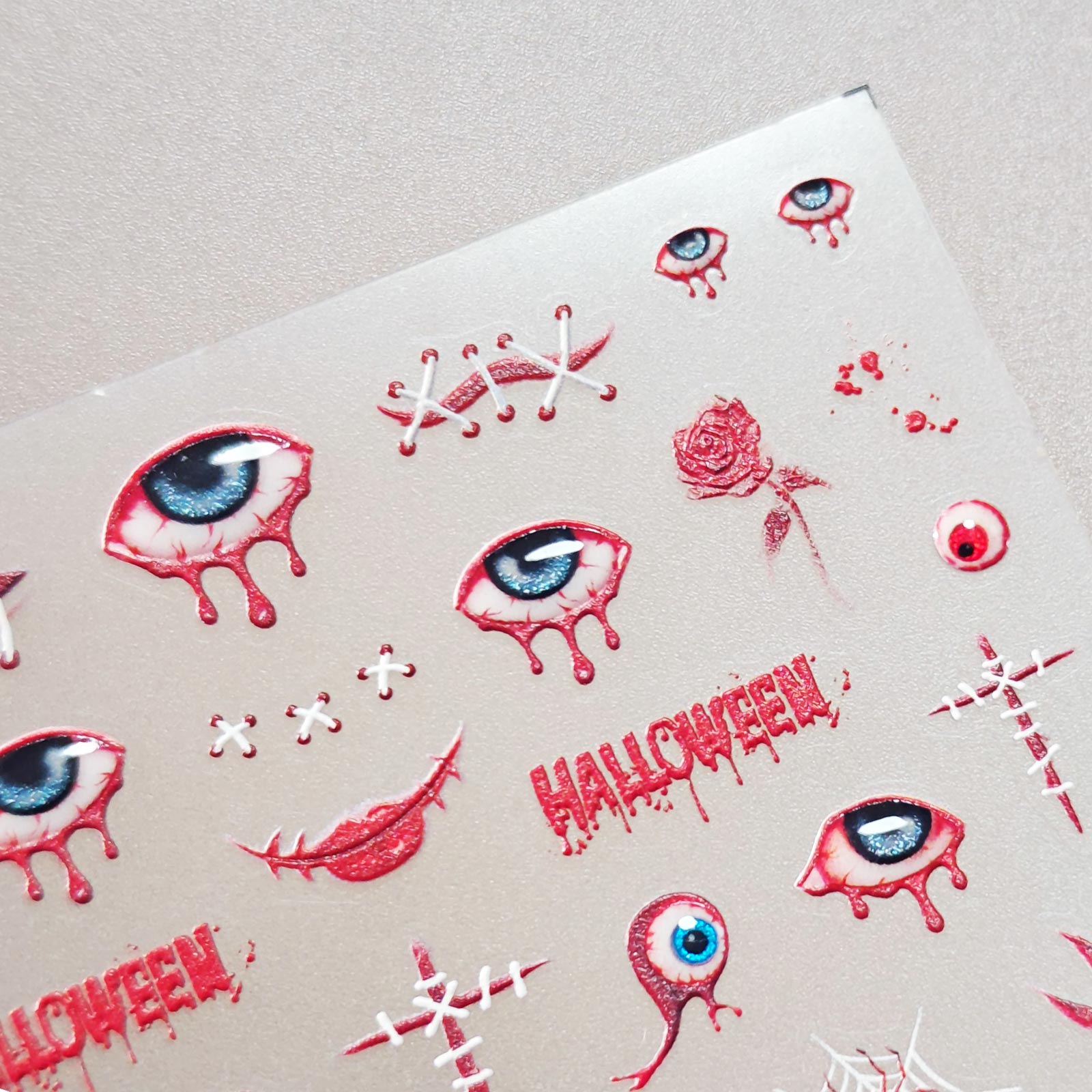 Gilding Nail Sticker - Bloody Horror & Eyeball