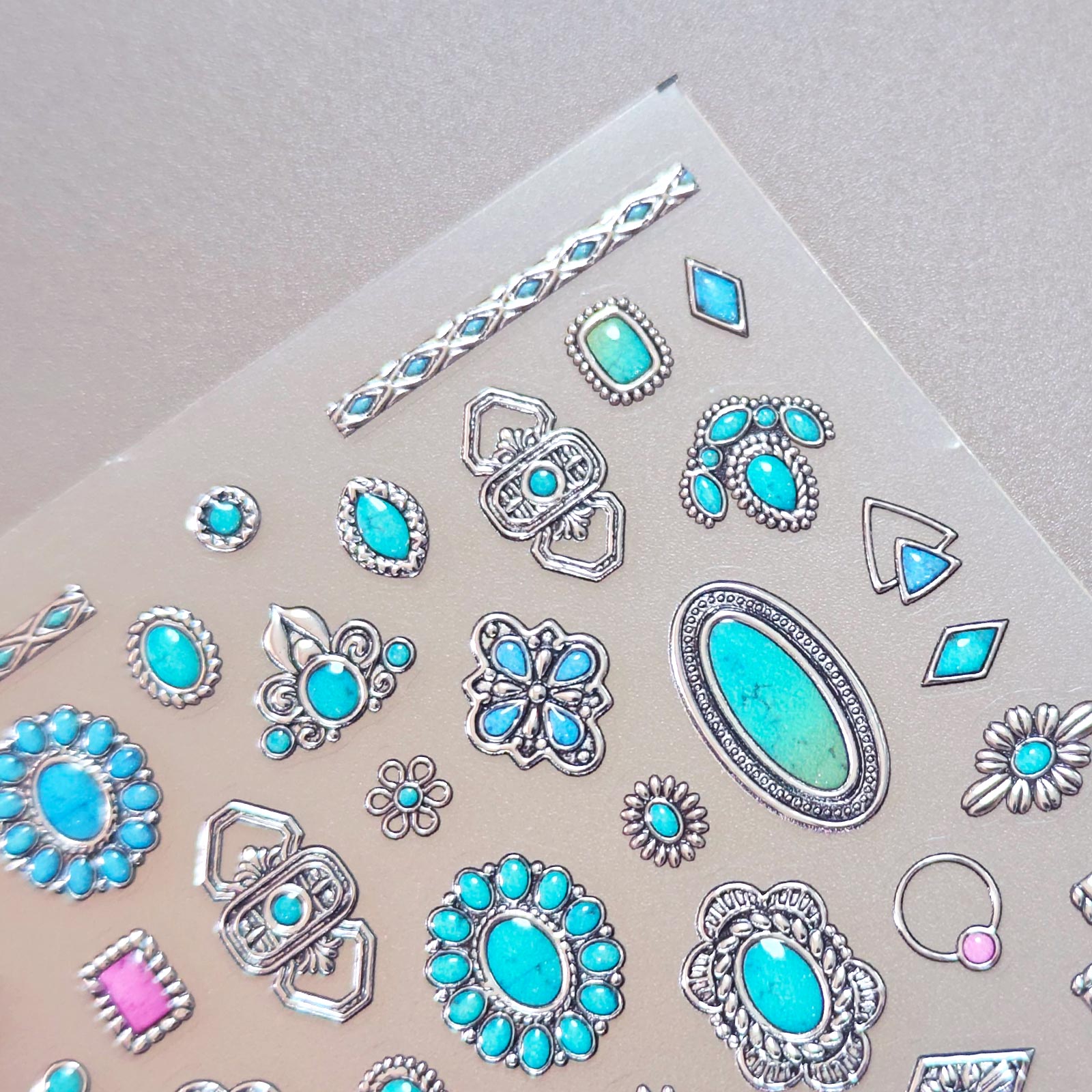 Jelly Nail Sticker - Turquoise Jewelry