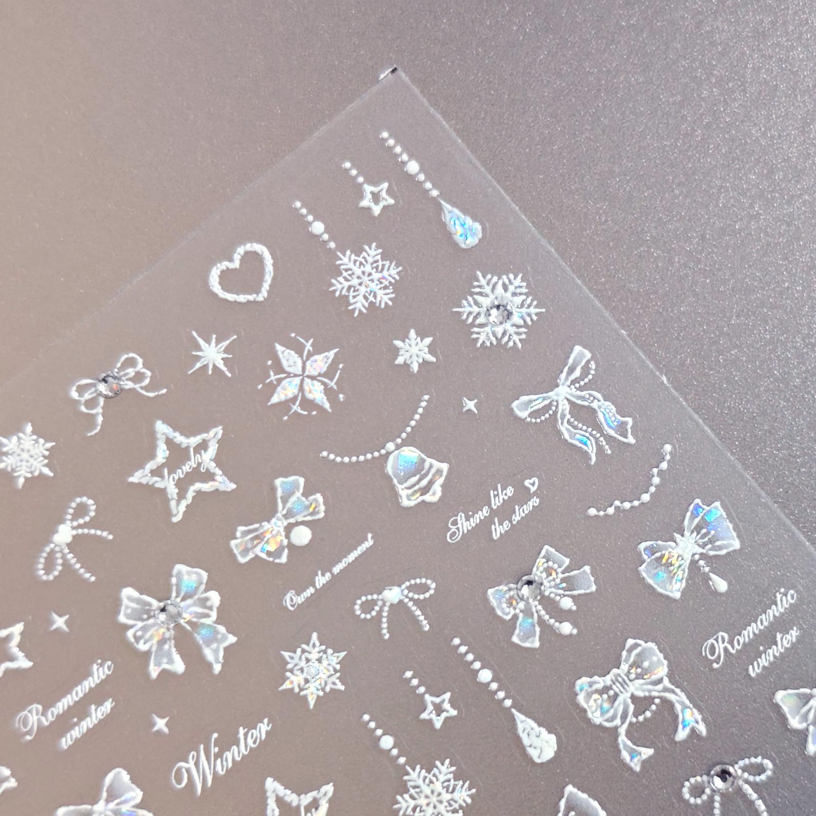 Rhinestone Nail Sticker - Aurora Ice Snowflake