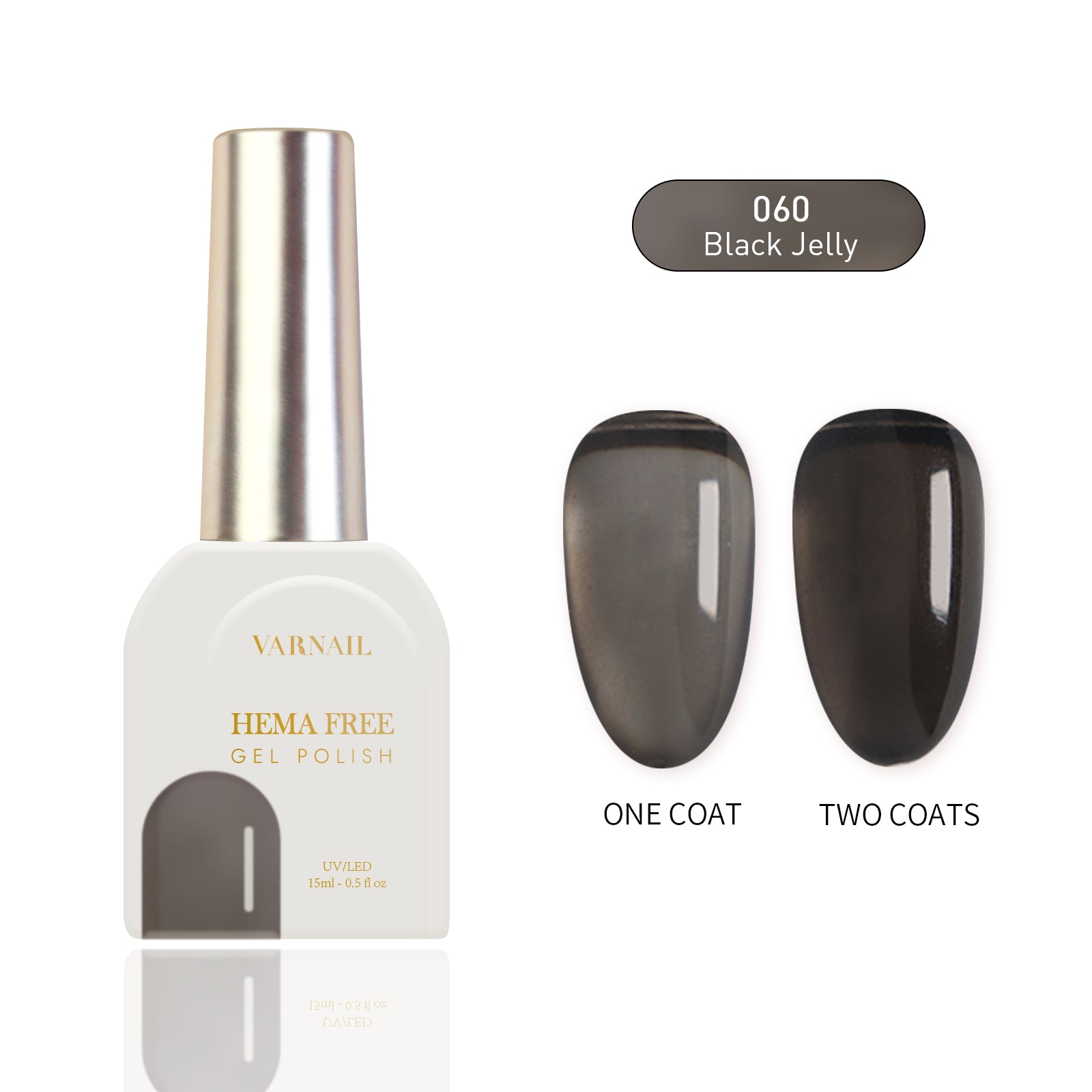 Hema-Free Jelly Gel Polish - 060 Black Jelly