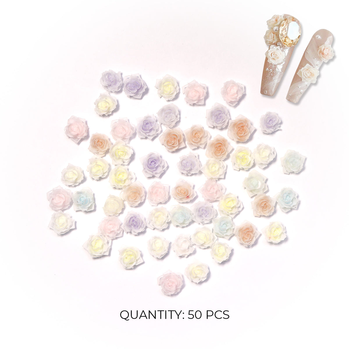 Soft 3D Nail Charms - Rose