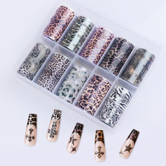 Nail Transfer Foil - Animal Print & Cross