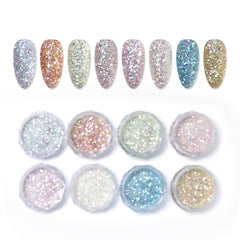 Sparkling Holographic Nail Glitter Set