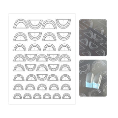 Hollow French Nail Stencil Sticker