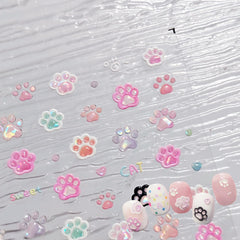 Jelly Nail Sticker - Pastel Cat Paw