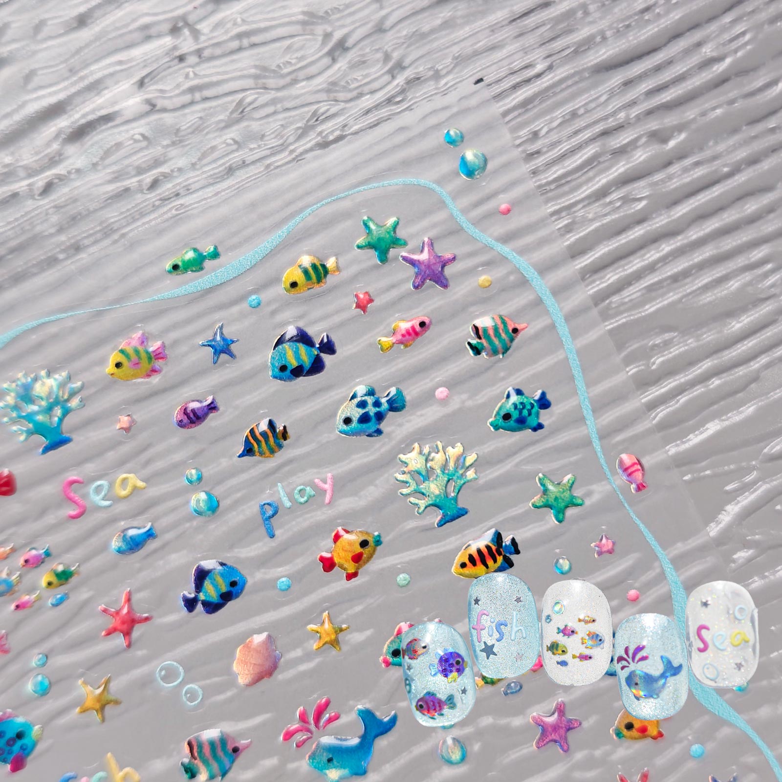 Jelly Nail Sticker - Small Tropical Fish