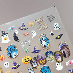 Chrome Nail Sticker - Cute Ghosts