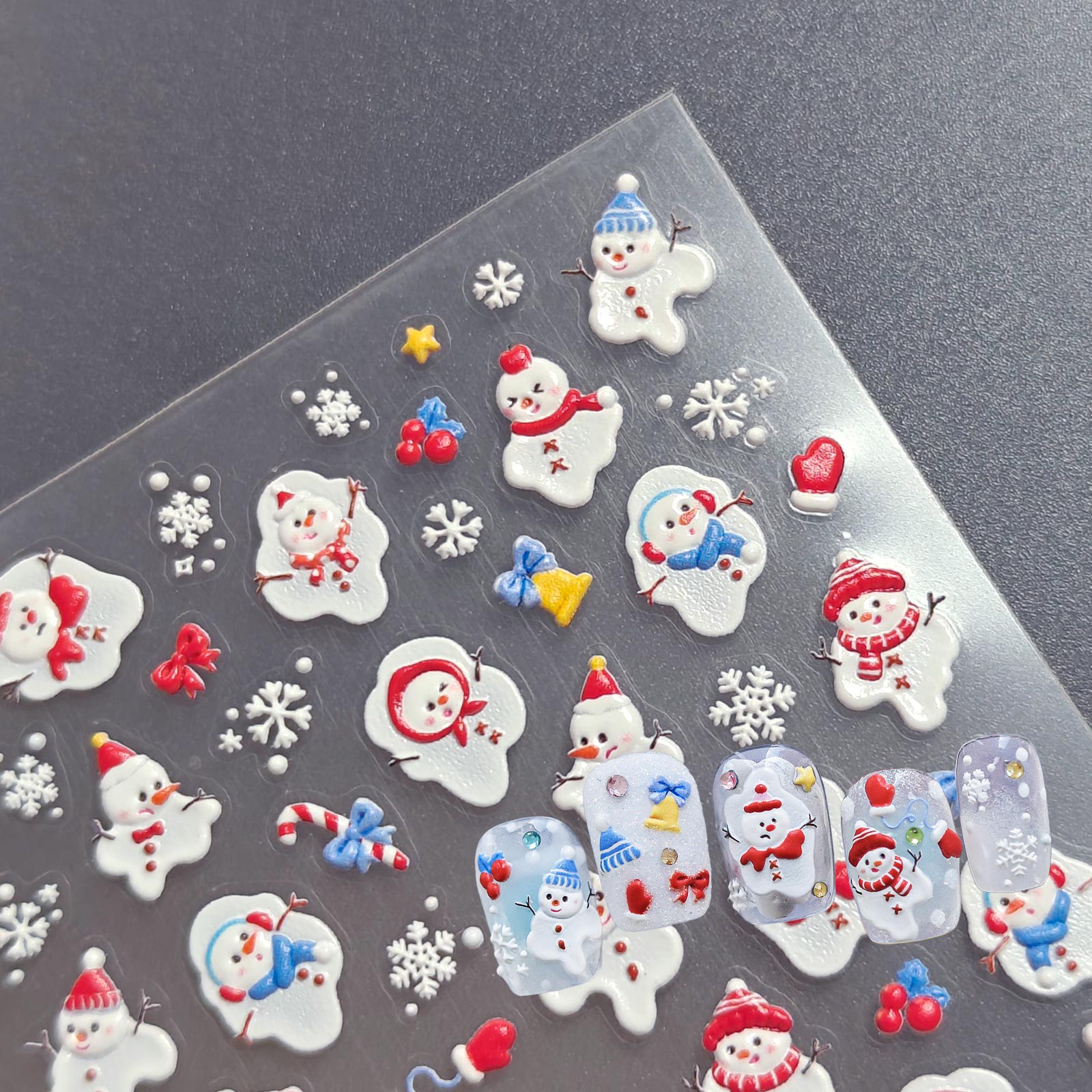 5D Nail Sticker - Winter Snowman