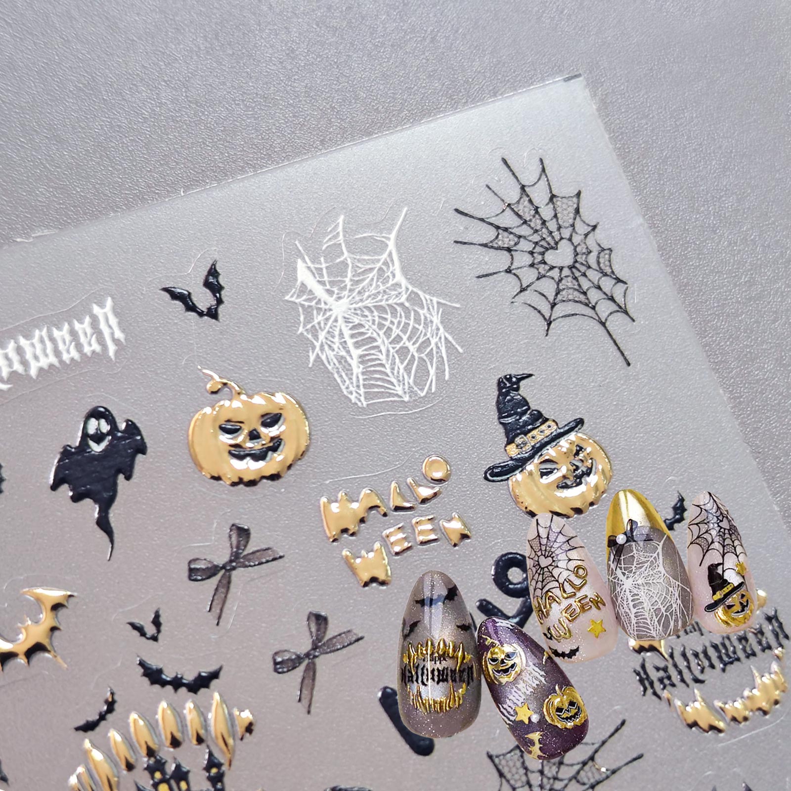 Chrome Nail Sticker - Halloween Pumpkin
