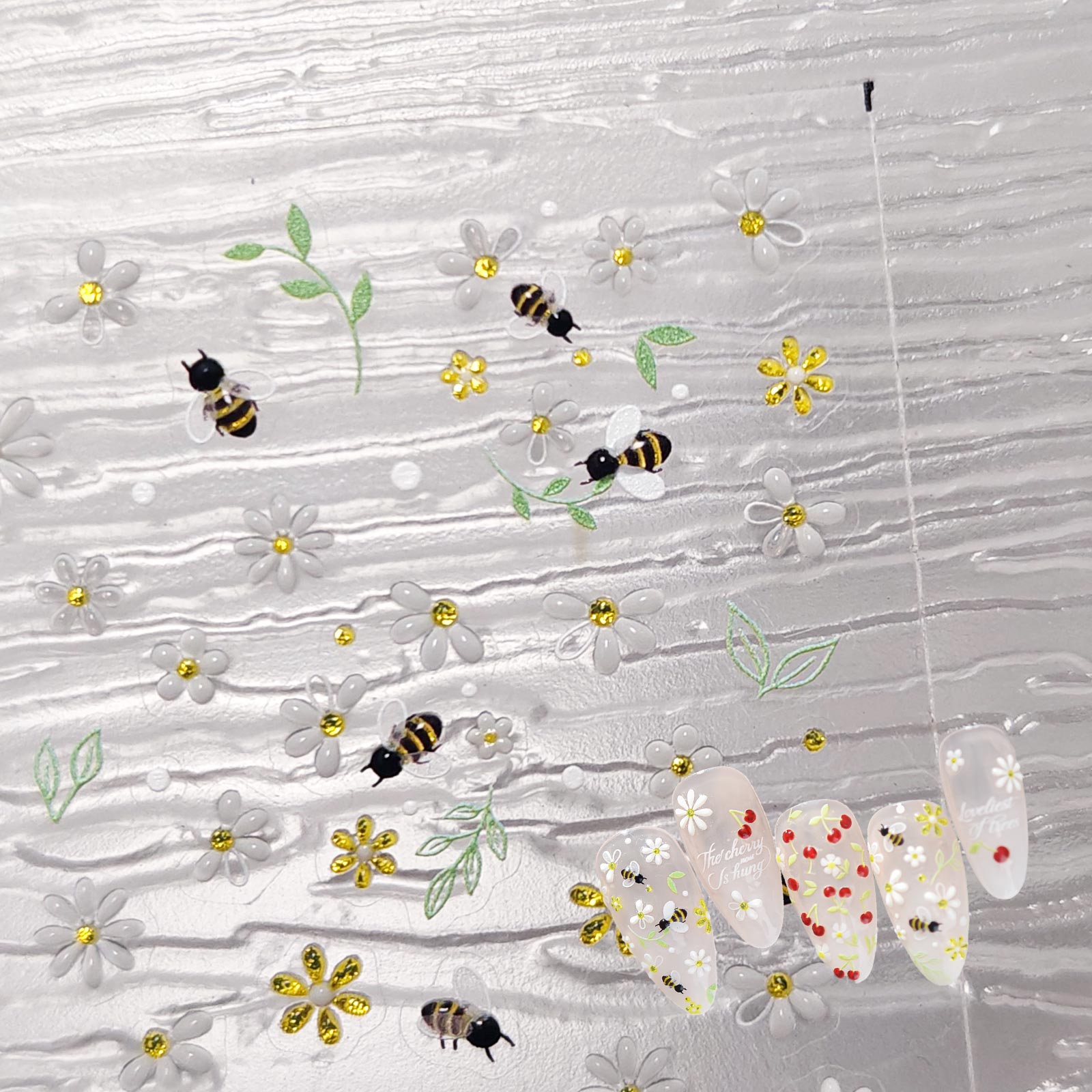 Jelly Nail Sticker - Bee Garden