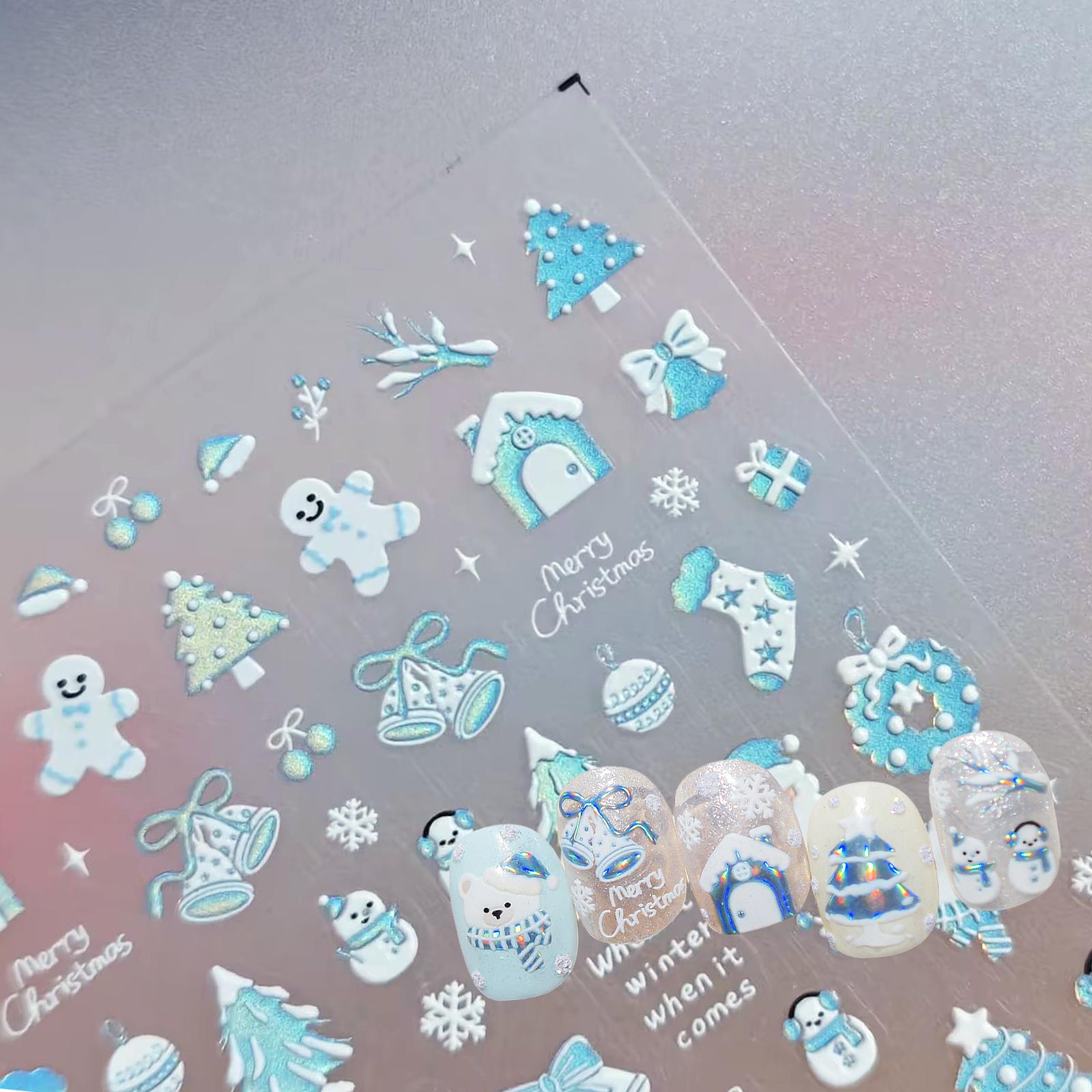Chrome Nail Sticker - Winter Wonderland