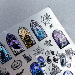 Jelly Nail Sticker - Halloween Window