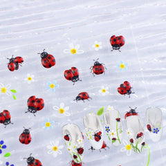 Gilding Nail Sticker - Ladybird