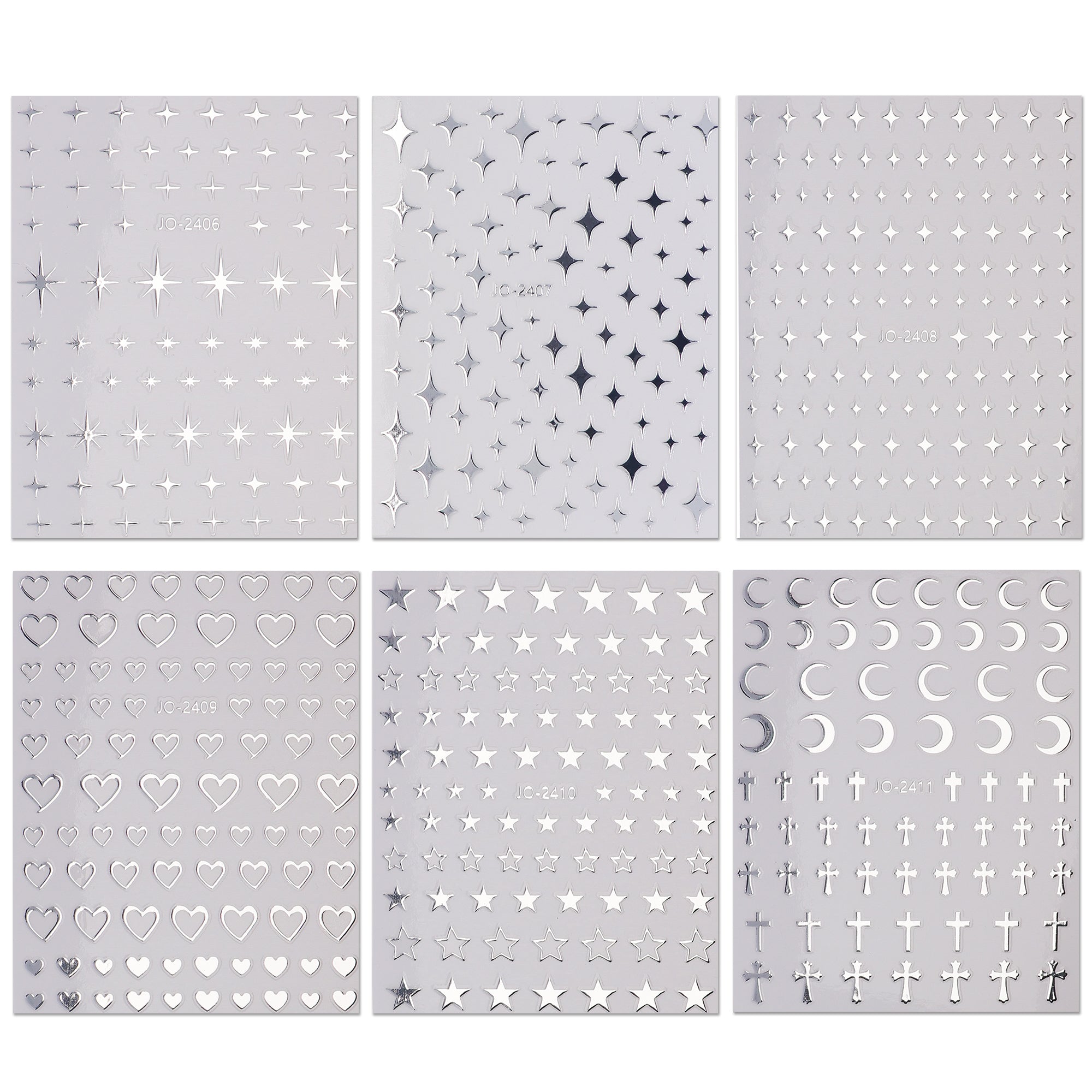 Nail Stickers - Metallic Silver