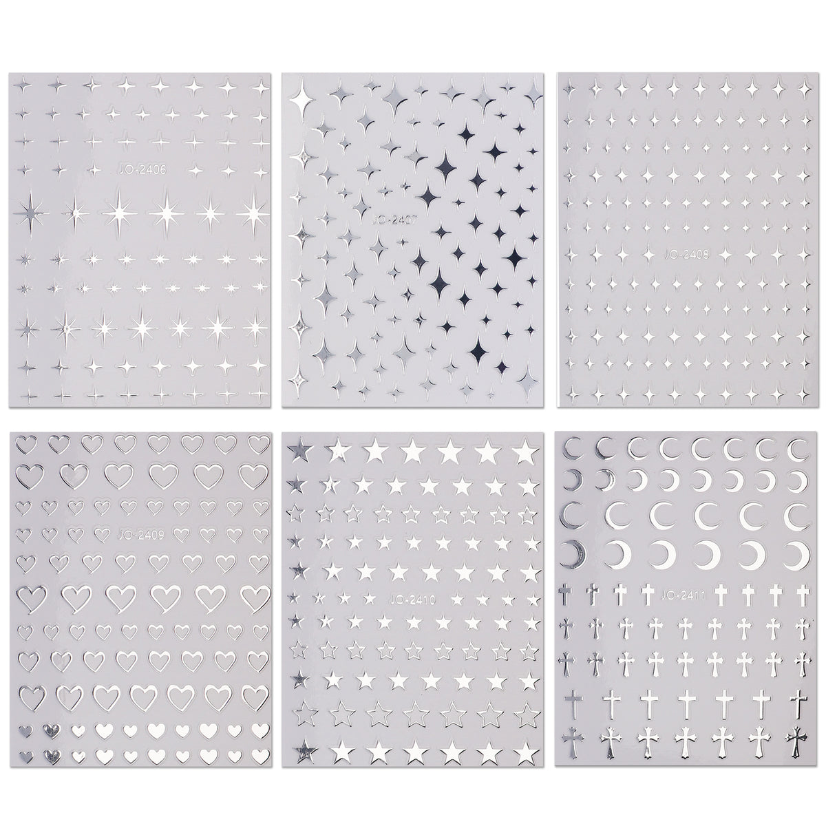 Nail Stickers - Metallic Silver
