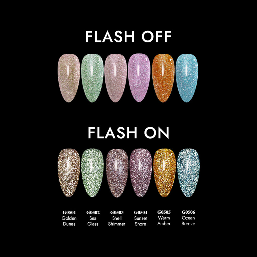 Hema-Free Crystal Sand Reflective Gel - G0506 Ocean Breeze