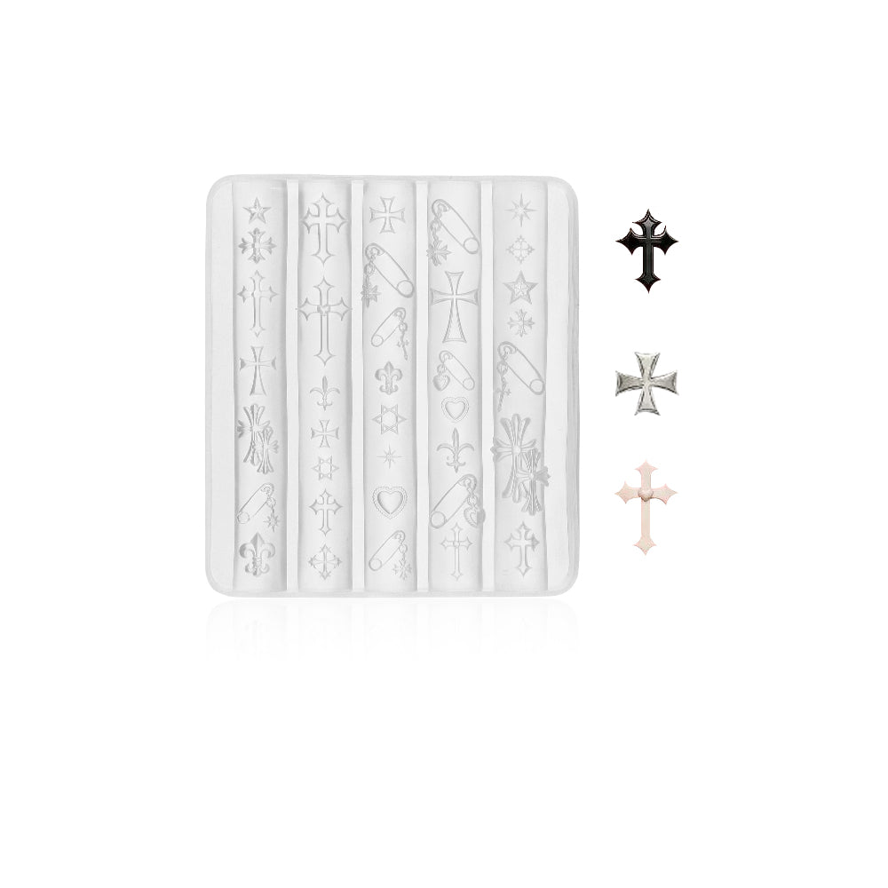 3D Nail Art Mold (Upgrade) - #57 Cross & Pin