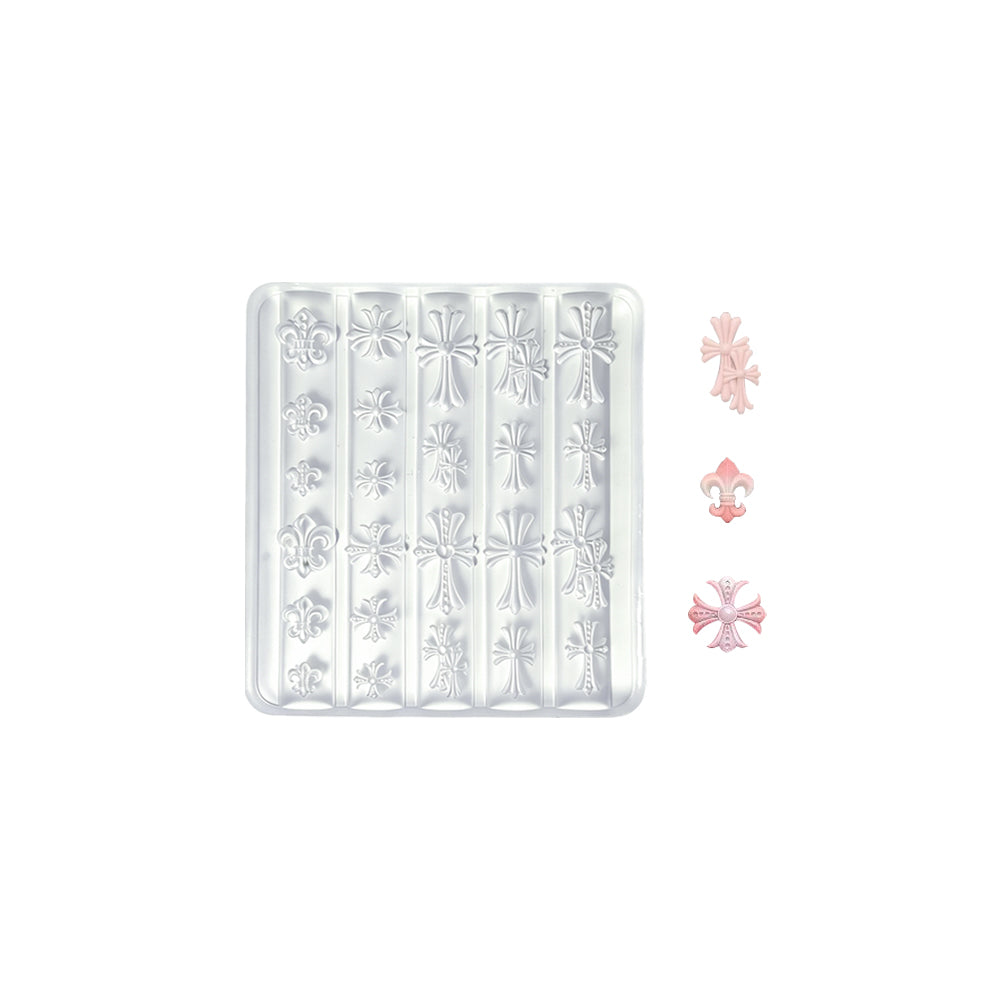 3D Nail Art Mold (Upgrade) - #55 Heart Cross
