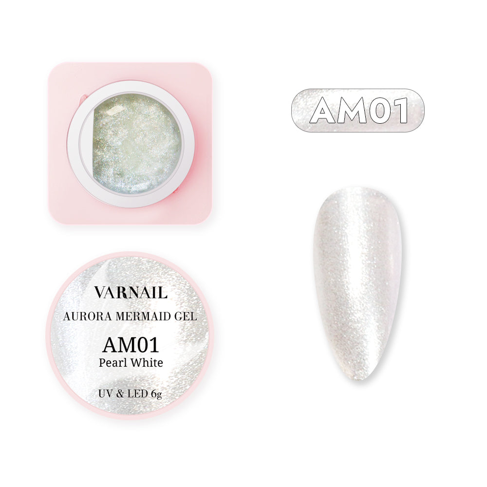 Aurora Mermaid Gel Polish - AM01 Pearl White