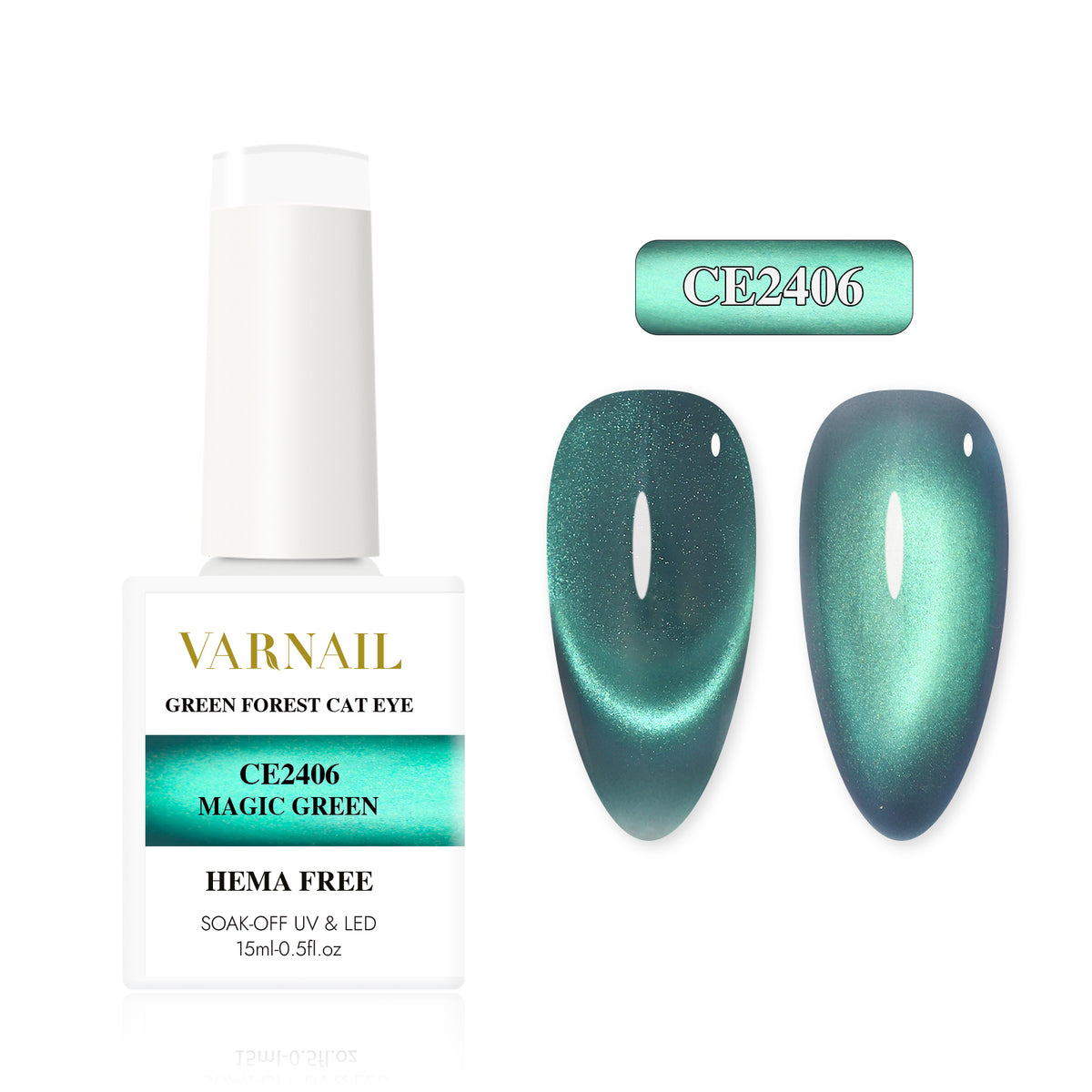 Green Forest Cat Eye (Hema-Free) - CE2406 Magic Green