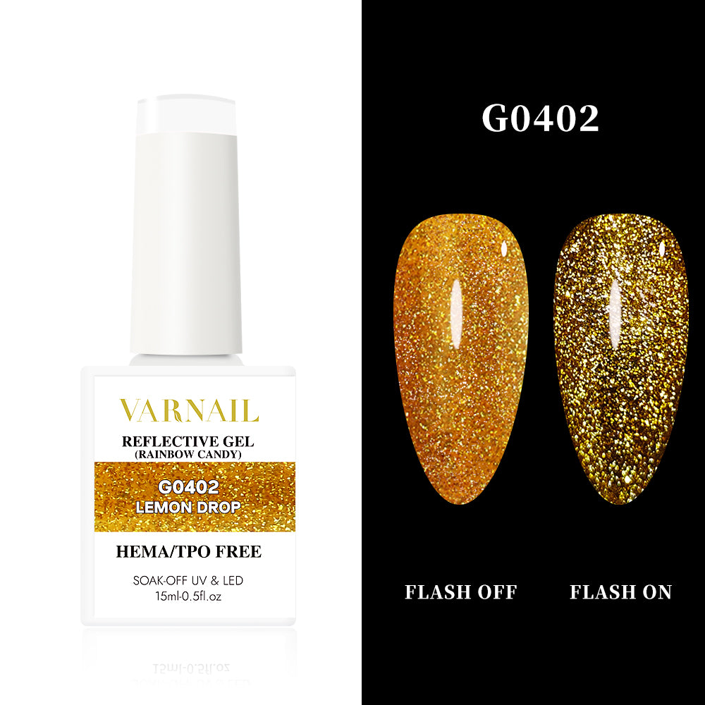 Hema-Free Rainbow Candy Reflective Gel - G0402 Lemon Drop