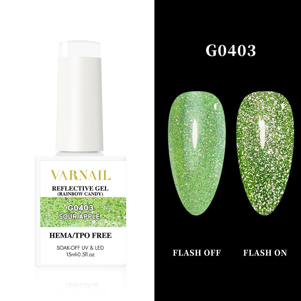 Hema-Free Rainbow Candy Reflective Gel - G0403 Sour Apple